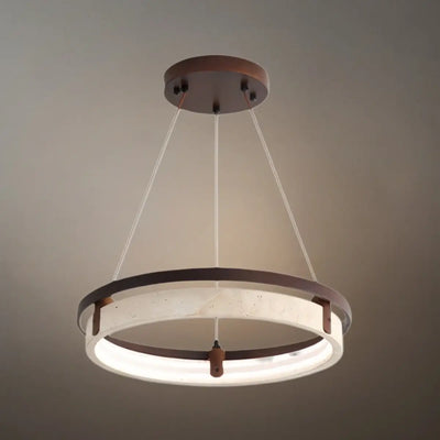 Modern Travertine Pendant Light