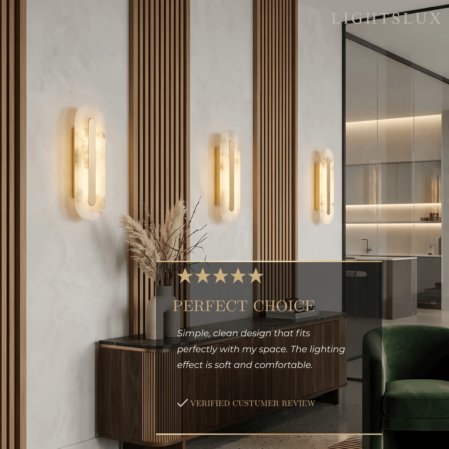 Alba Modern Alabaster Wall Light 