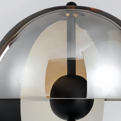 Modern Table Lamp – Iron & Glass Intersecting Hemisphere 