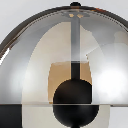Modern Table Lamp – Iron & Glass Intersecting Hemisphere 