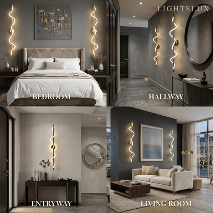 Minimalist Wall Lamp — Rope & Brass with Dimmable Function for Bedroom Living Room