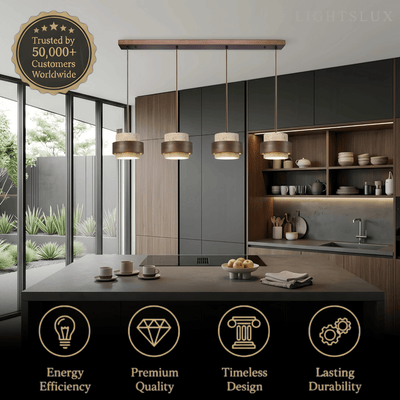 Strata Modern Travertine Pendant Light 