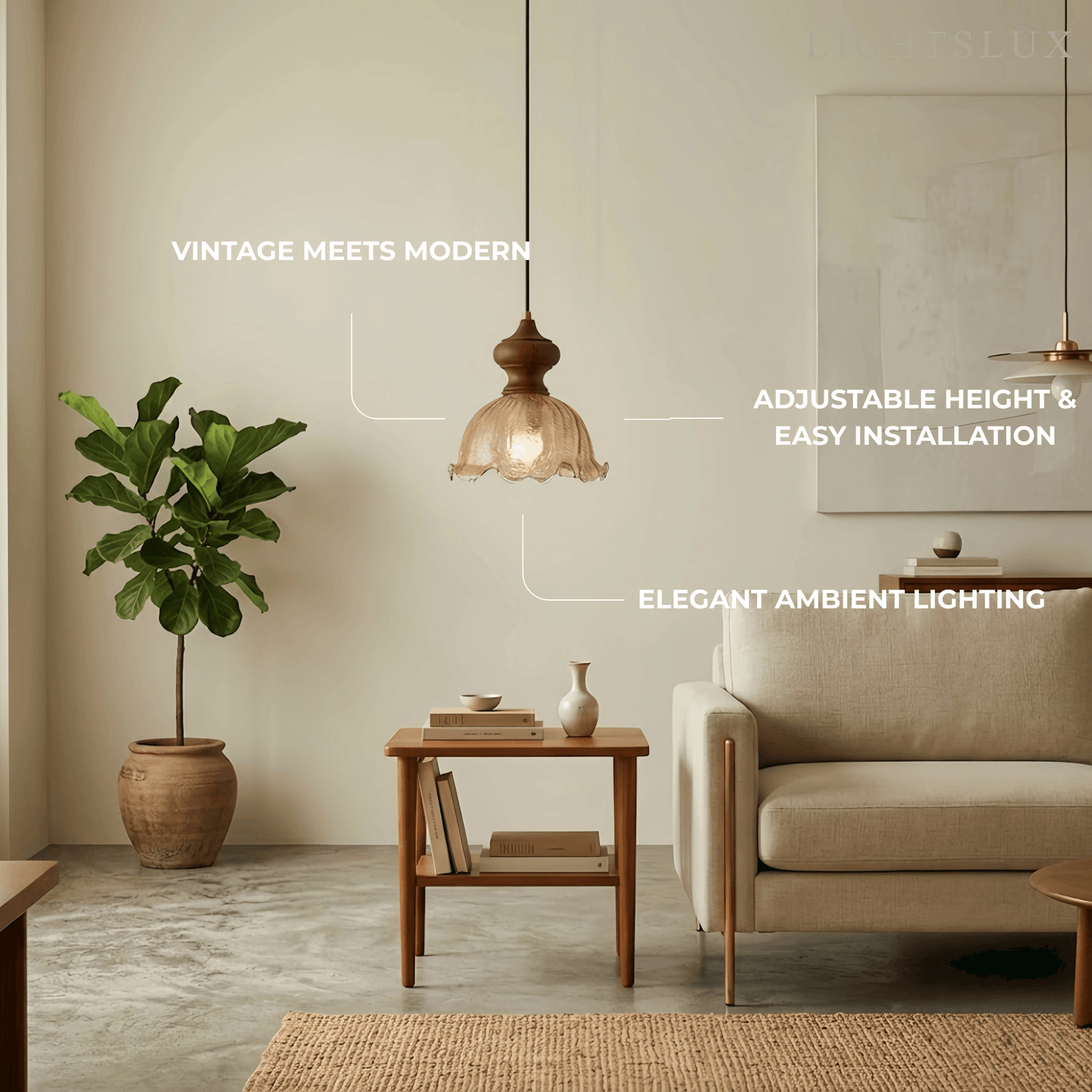 Vetro Vintage Modern Pendant Light 