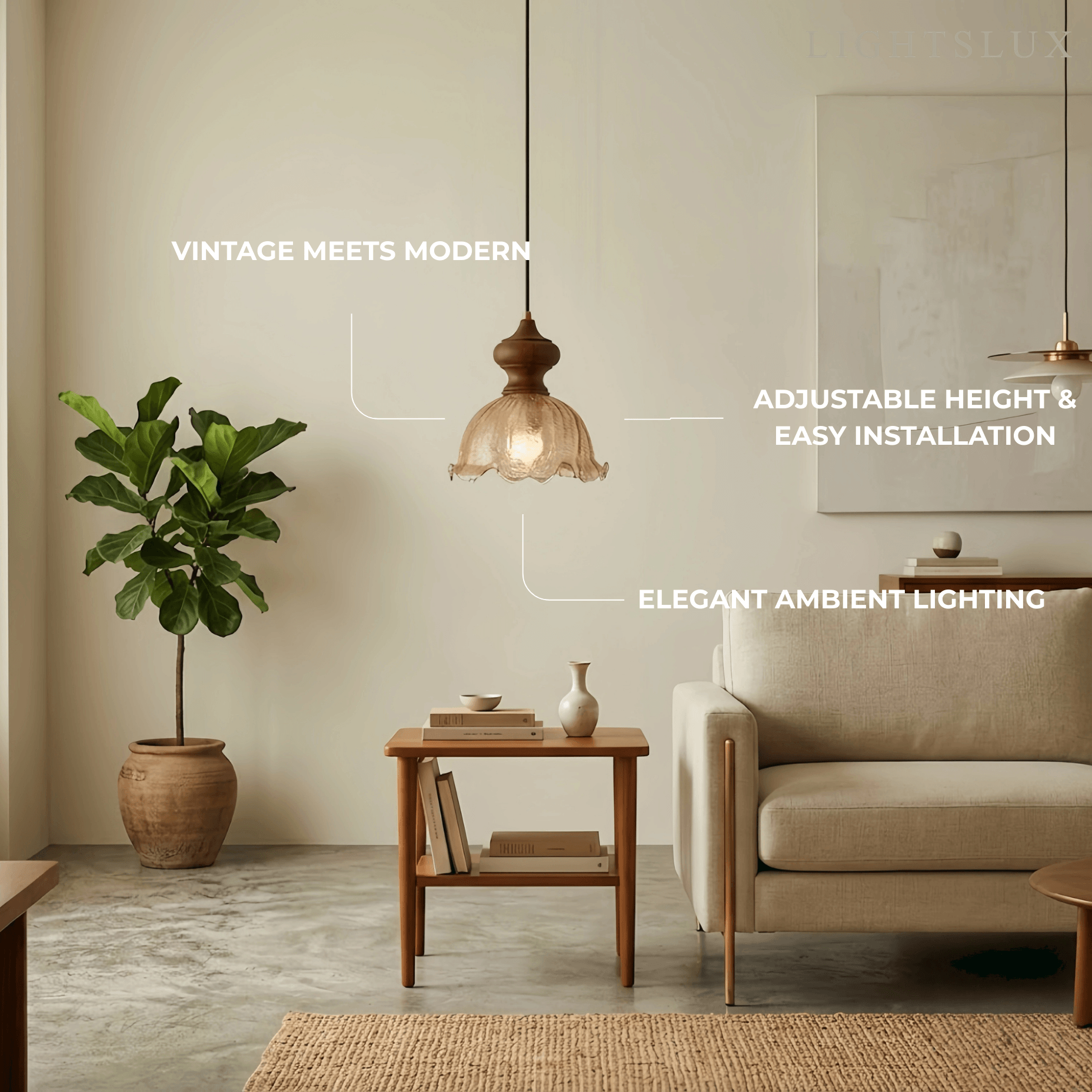 Vetro Vintage Modern Pendant Light 