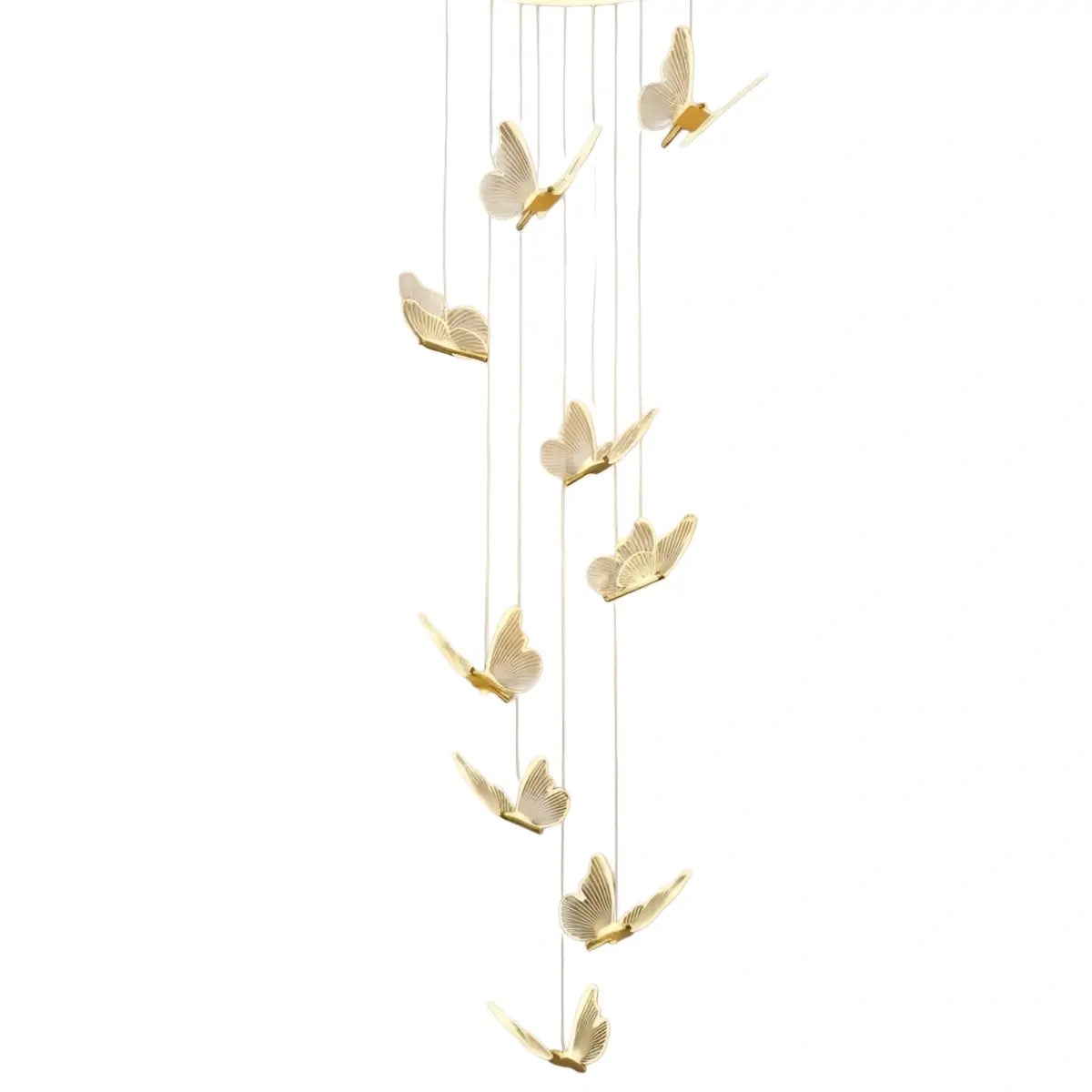 Modern Light‑Luxury Pendant Light — Metal & Acrylic with Butterfly Design
