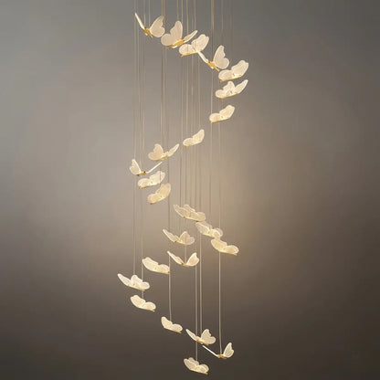 Modern Light‑Luxury Pendant Light — Metal & Acrylic with Butterfly Design