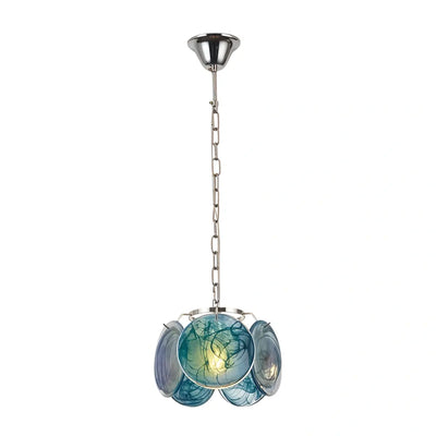 Modern Pendant Light — Hand-Dyed Glass & Metal with Multi-Color