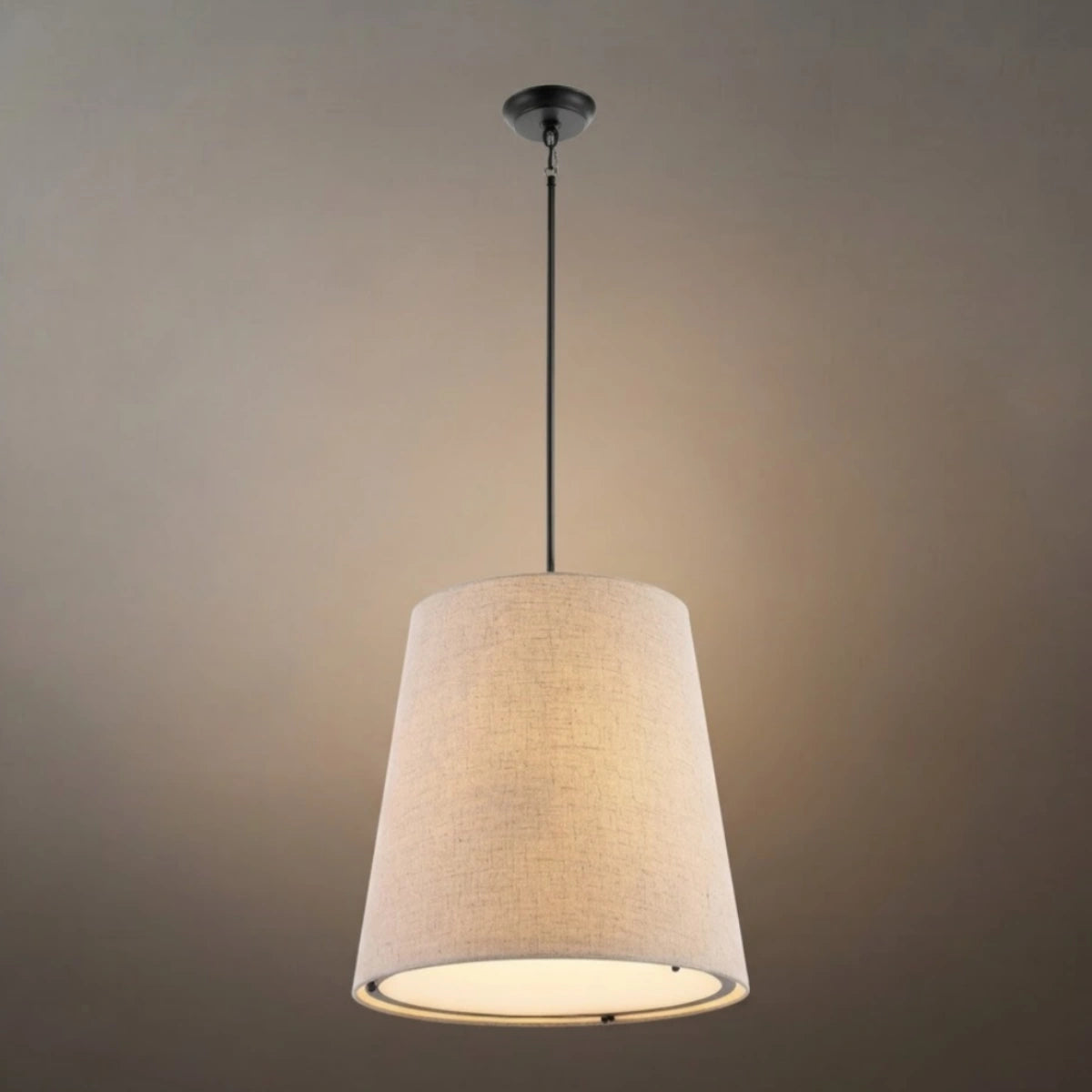 Zenno Wabi-sabi Fabric Pendant Light — Natural Linen for Dining Room