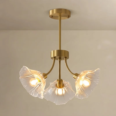  Luxury Chandelier – Brass & Glass for Living Room/Bedroom/Dining Room
