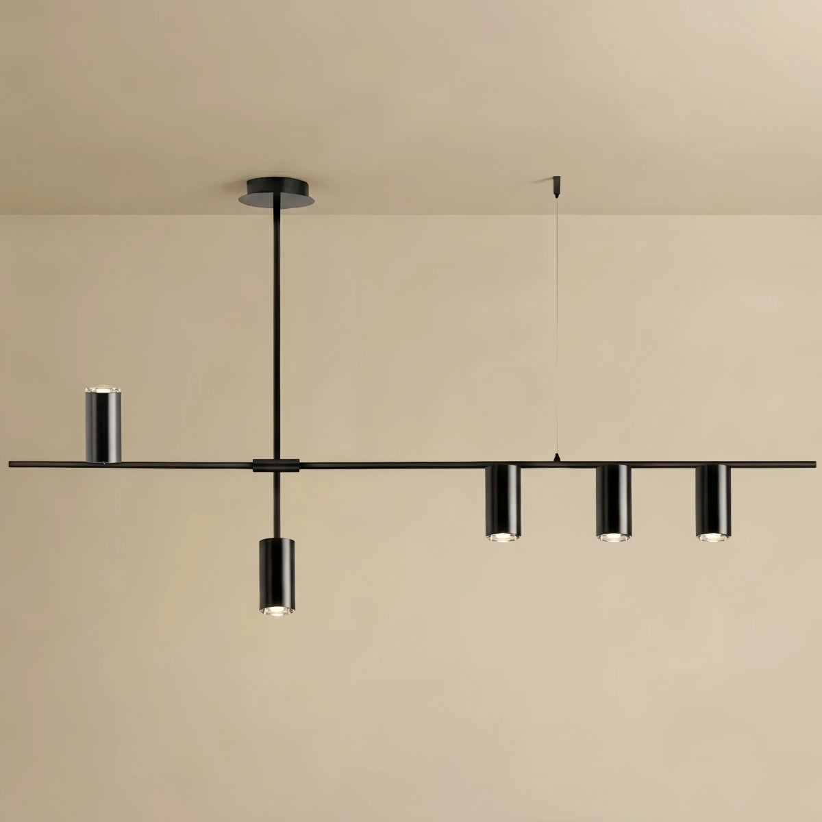 Ceiling Light — Metal & Acrylic with Gold or Black for Dining Room