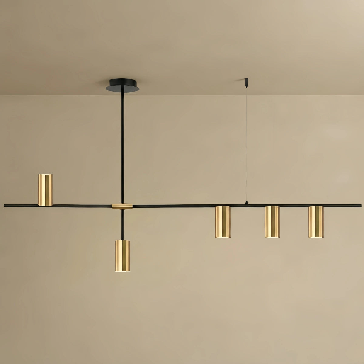 Arcato Contemporary Ceiling Light — Metal & Acrylic with Gold or Black