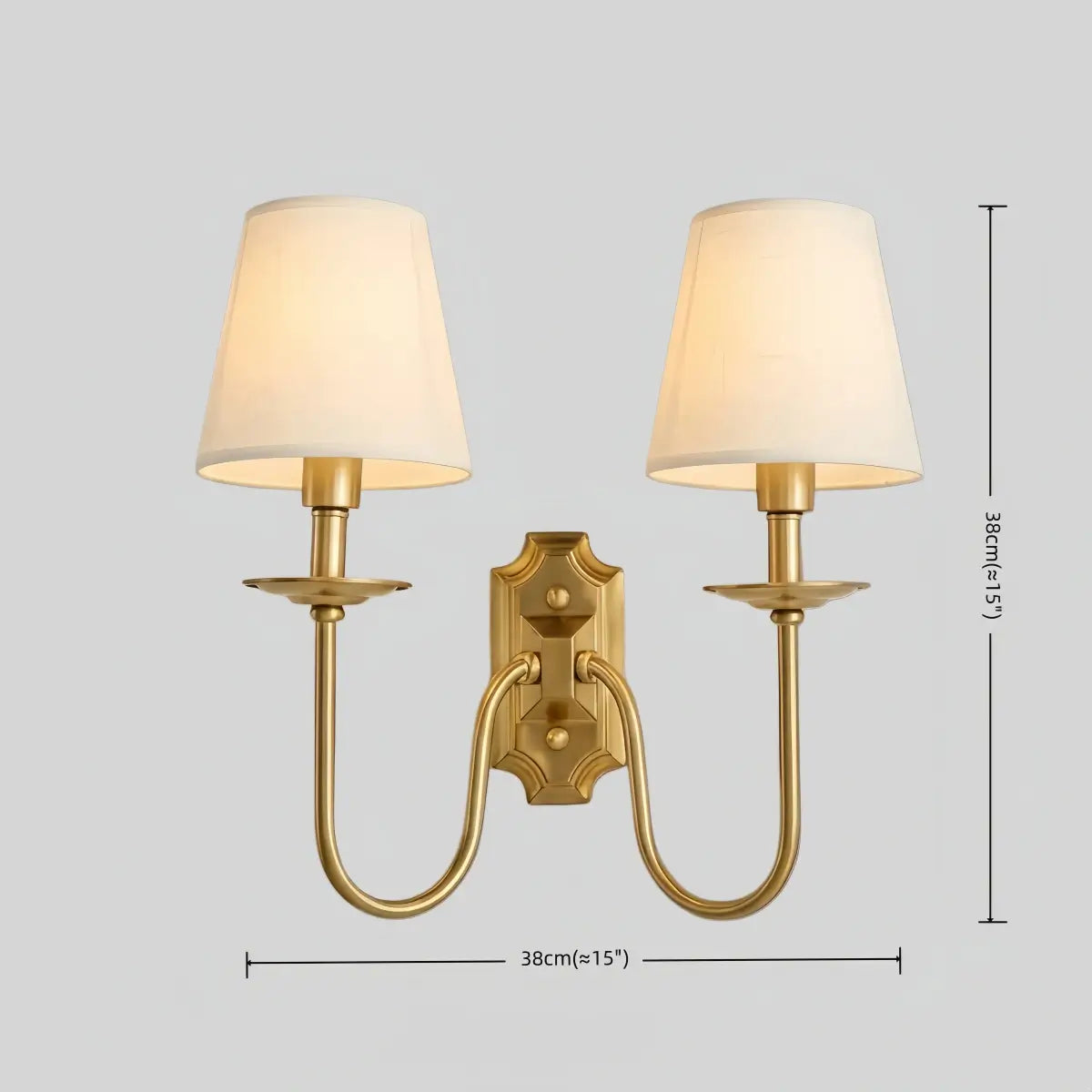 Excelis  Lunara Classic Brass Wall Lamp 