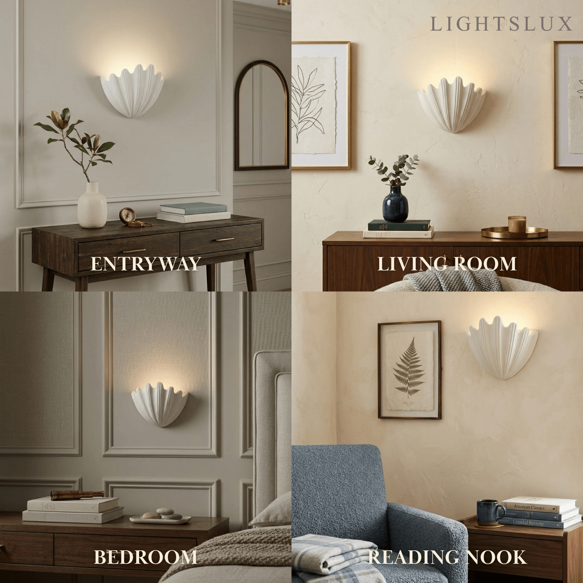 Modern Wall Lamp — Plaster White