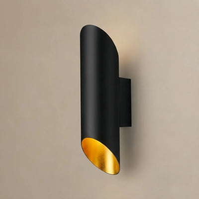 Lunara Modern Wall Lamp — Metal & Aluminum Black & Gold for Indoor