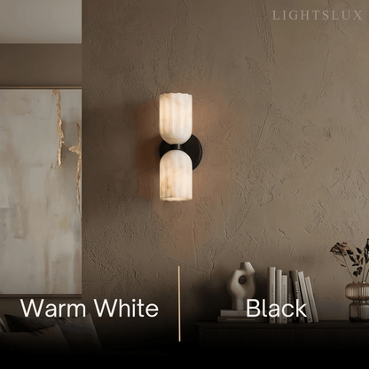 Minimalist Wall Lamp — Brass & Alabaster