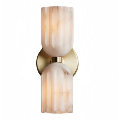 Minimalist Wall Lamp — Brass & Alabaster