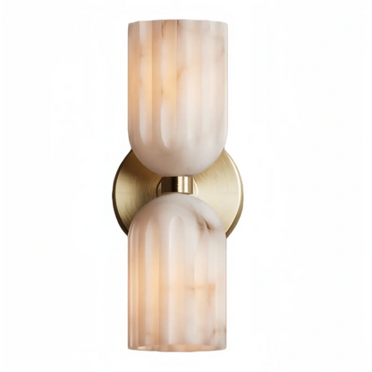 Minimalist Wall Lamp — Brass & Alabaster