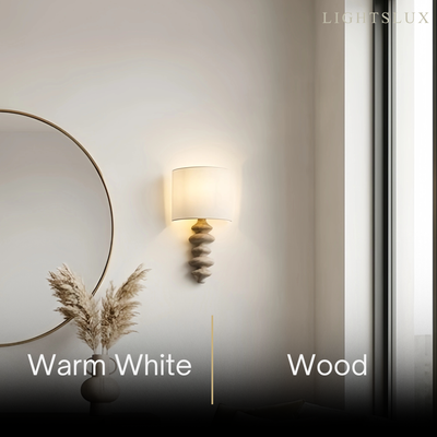  Art Fabric Sconce Wall Lamp 