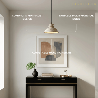 Strata Modern Travertine Pendant Light 