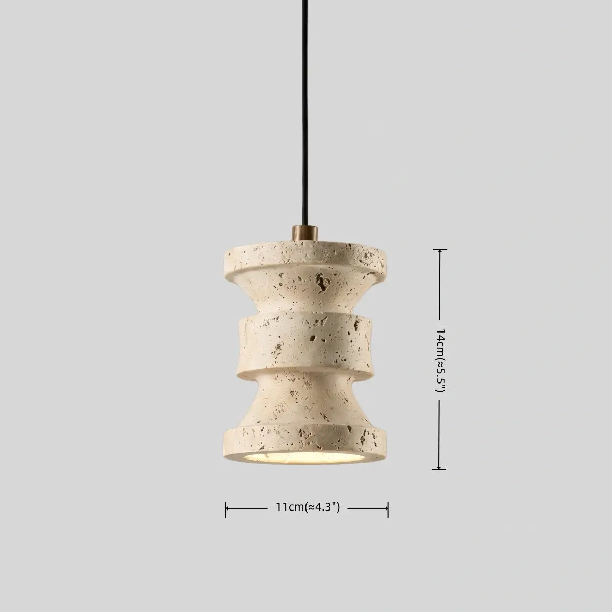 Strata Modern Travertine Pendant Light 