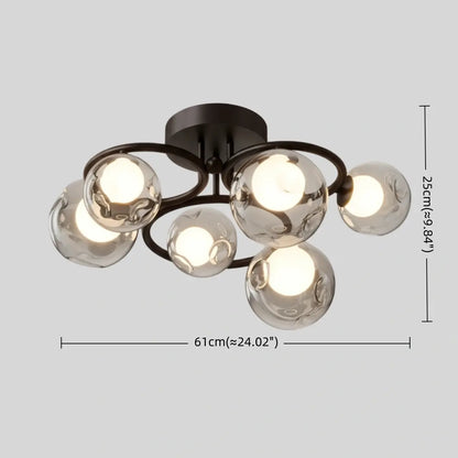 Stellar Modern Semi-Flush Ceiling Light 