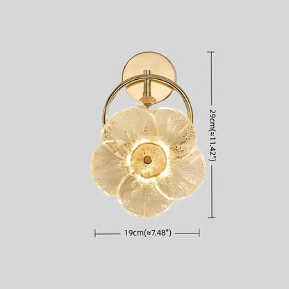 Modern Glass Flower Wall Lamp