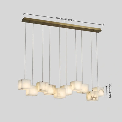 Minimalist Pendant Light — Marble & Stainless Steel White