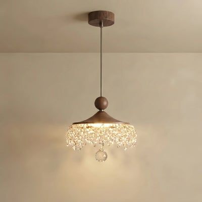 Irondale Vintage Pendant Light – Wood Grain Acrylic Waterdrop for Dining Room / Kitchen Island