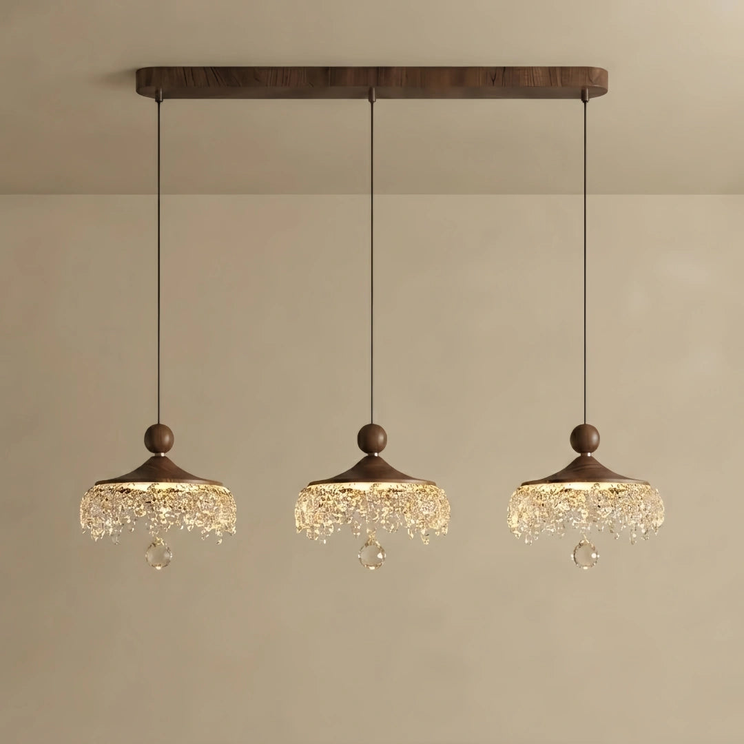Pendant Light – Wood Grain Acrylic Waterdrop for Kitchen Island