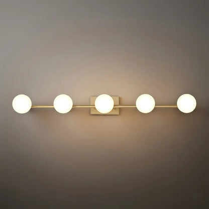 Modern Nordic Wall Lamp — Brass & Glass Milky White