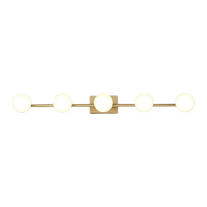 Modern Nordic Wall Lamp — Brass & Glass Milky White