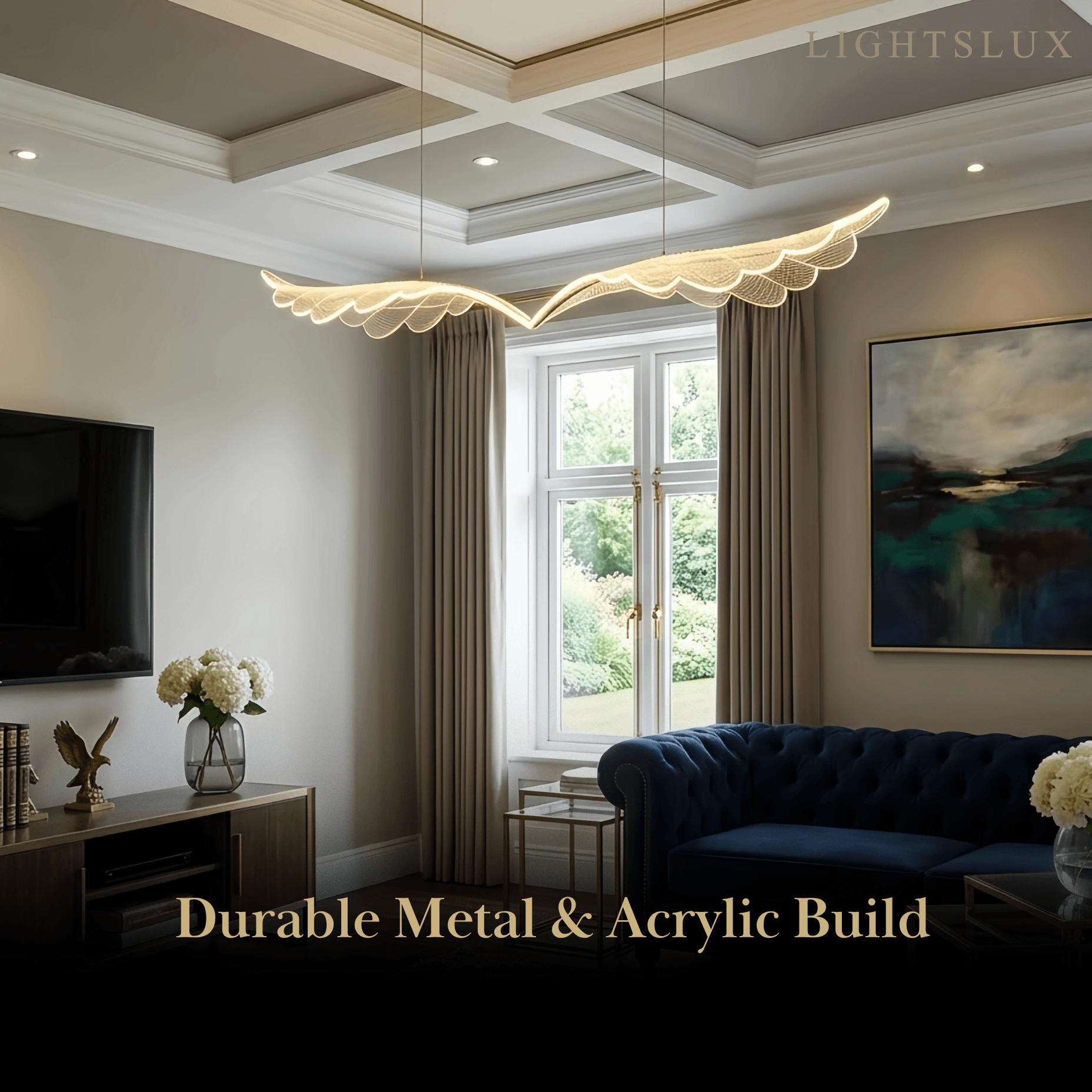 Modern Nordic Pendant Light — Metal & Acrylic Black Gold