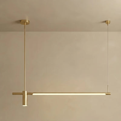Minimalist Pendant Light — Brass Gold for Dining Room