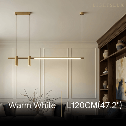 Modern Minimalist Pendant Light — Brass Gold