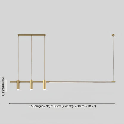 Modern Minimalist Pendant Light — Brass Gold