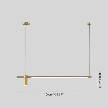 Modern Minimalist Pendant Light — Brass Gold