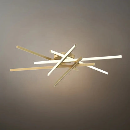 Modern Luxury Semi-Flush Mount Ceiling Light — Brass & Silicone Gold