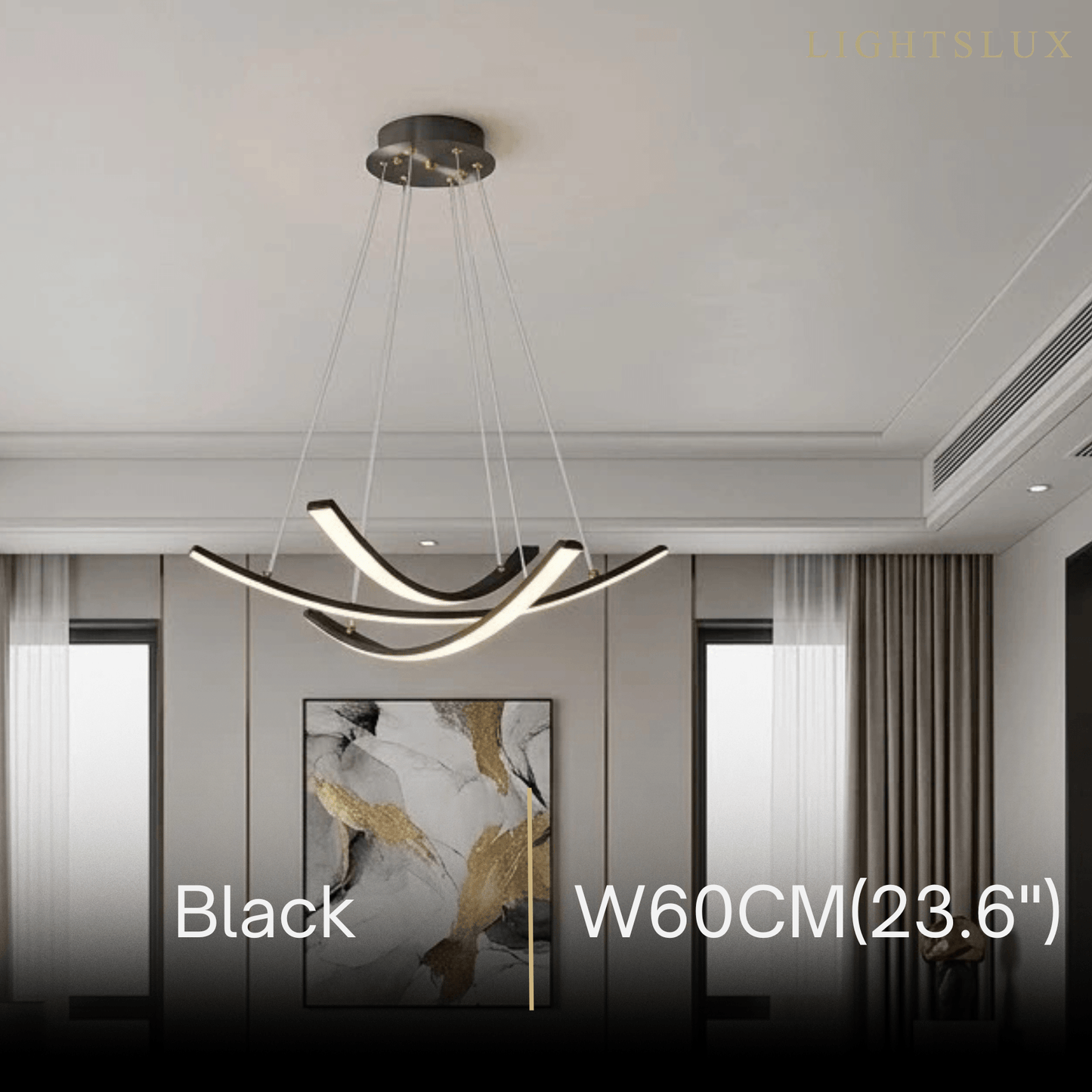 Modern Minimalist Chandelier — Brass Gold