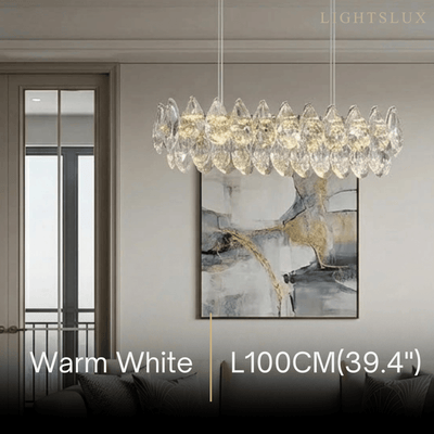 Modern Luxury Pendant Light — Carbon Steel & K9 Crystal Clear