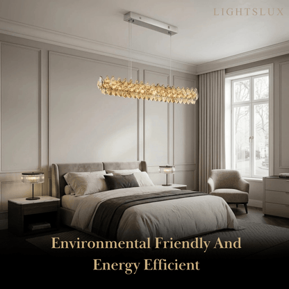 Modern Luxury Pendant Light — Carbon Steel & K9 Crystal Clear