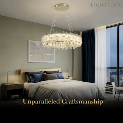 Modern Luxury Crystal Chandelier -- Stainless Steel & Glass