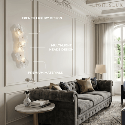 Modern Wall Lamp -- Carbon Steel & Glass White