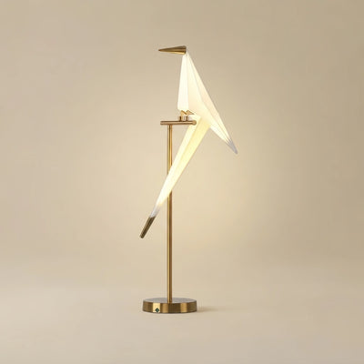  Table Lamp – Bird Crane Metal Black/Gold for Living Room / Bedroom