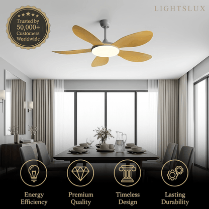 Zenno Modern Ceiling Fan Light 