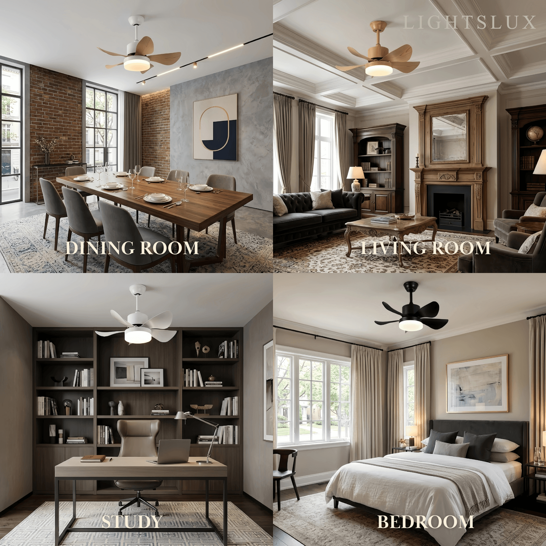 Zenno Minimalist Ceiling Fan Light