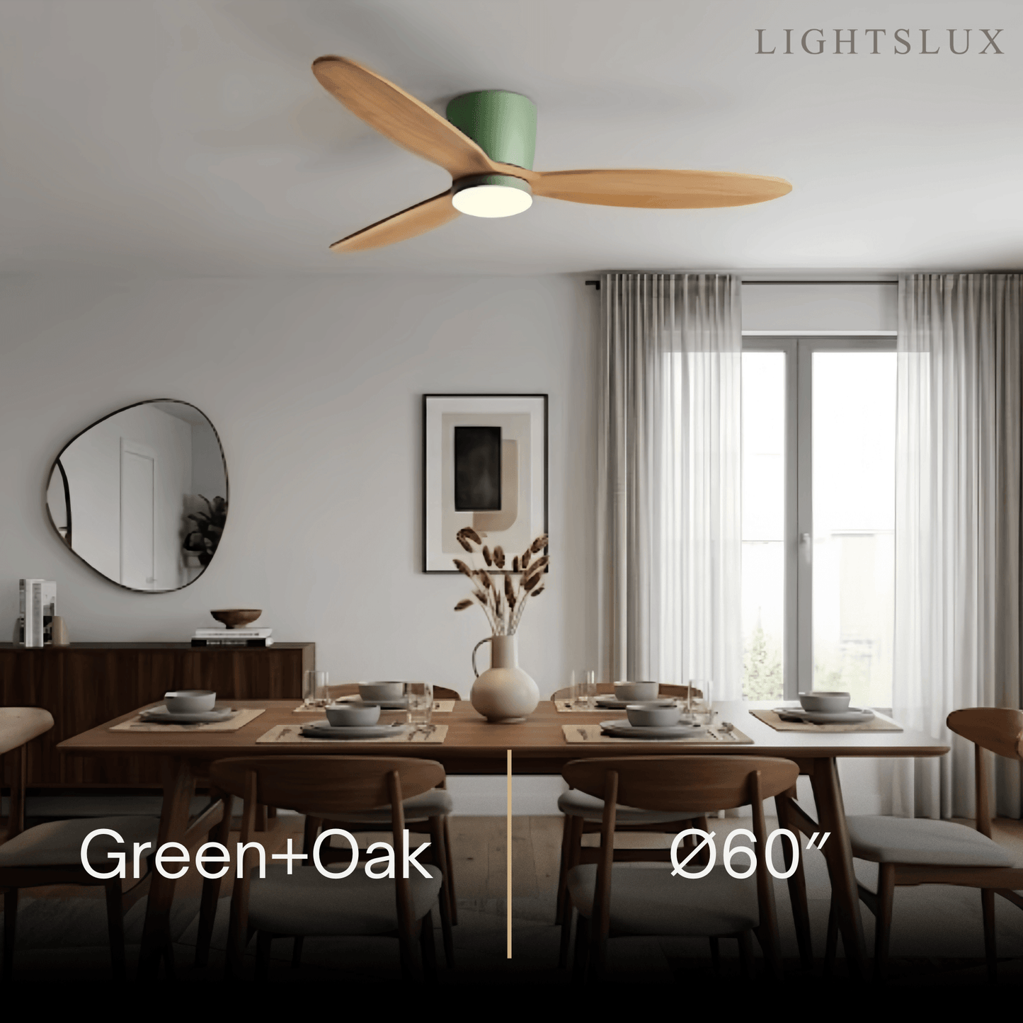 Vivara Minimalist Low Profile Ceiling Fan Light