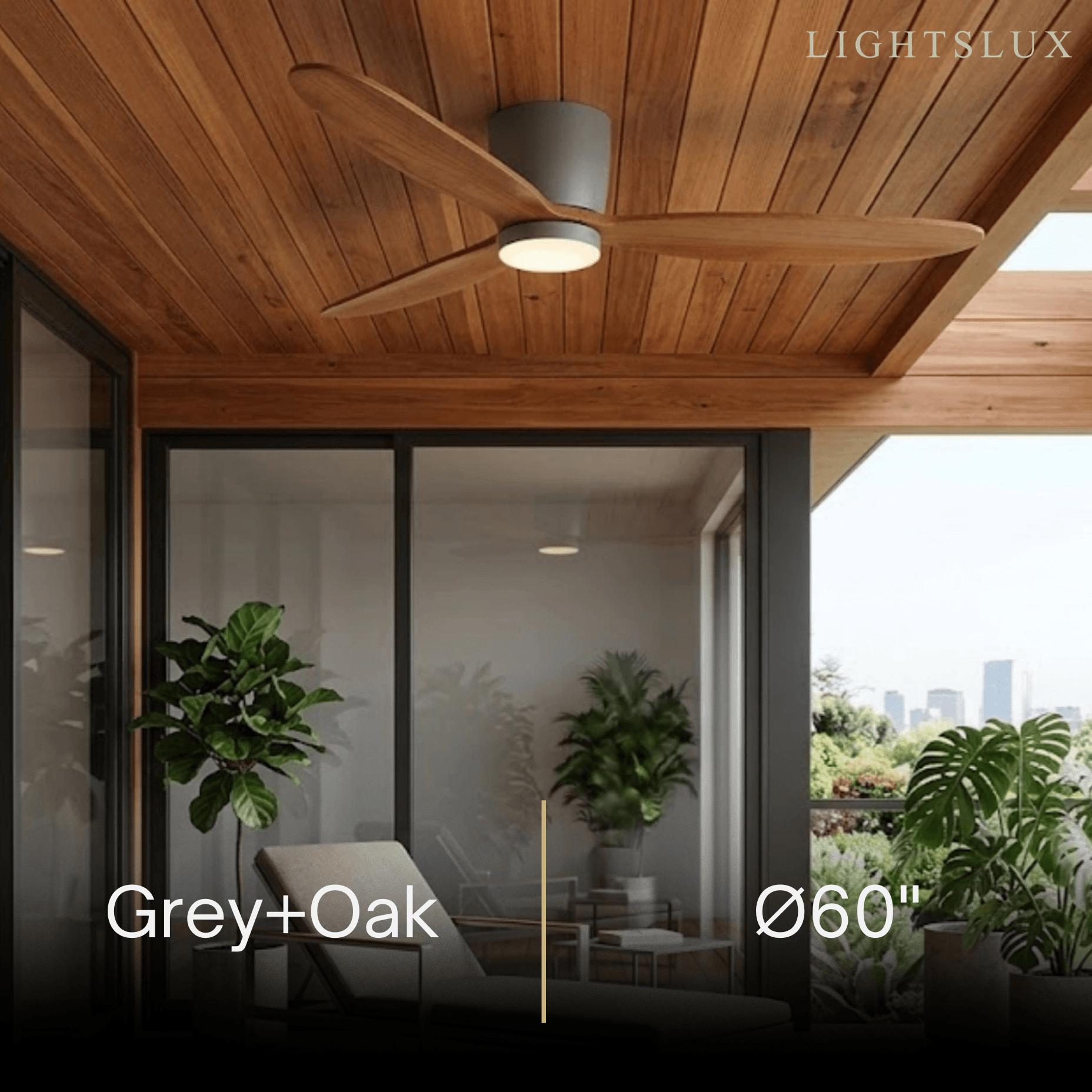 Vivara Minimalist Low Profile Ceiling Fan Light