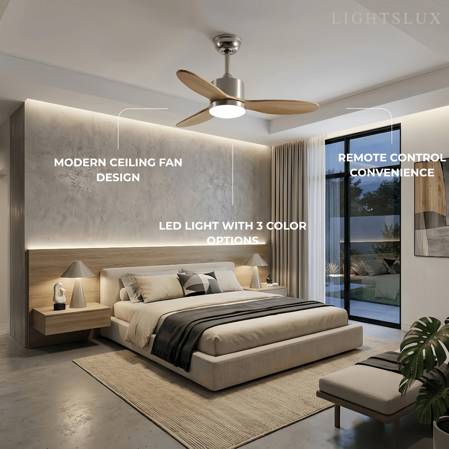 Vivara  Minimalist Ceiling Fan Light