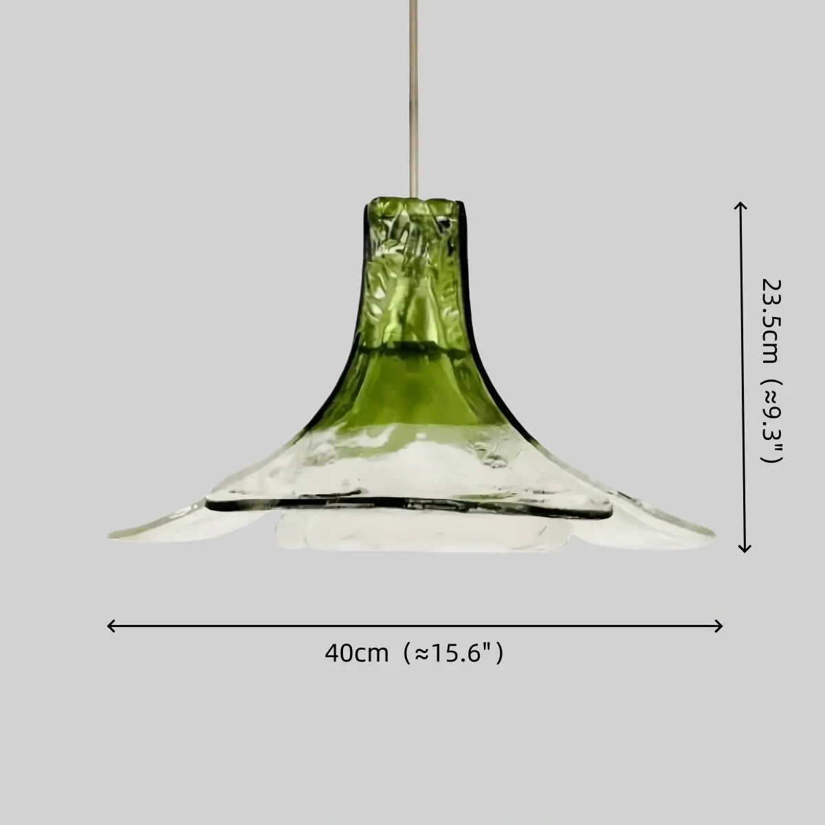 Modern Flower Glass Pendant Light -- White/Green/Smoked