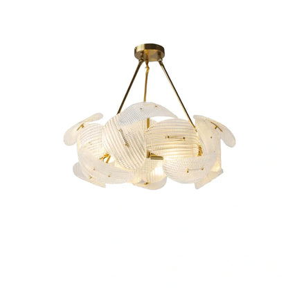 Elegant Petal Glass Chandelier -- Round or Linear